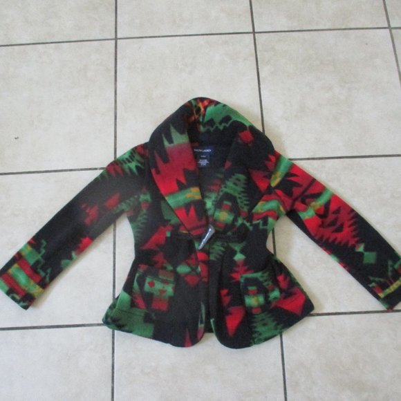RALPH LAUREN ~ AZTEC INSPIRED FLEECE JACKET ~ 4 / 4T - Picture 2 of 7